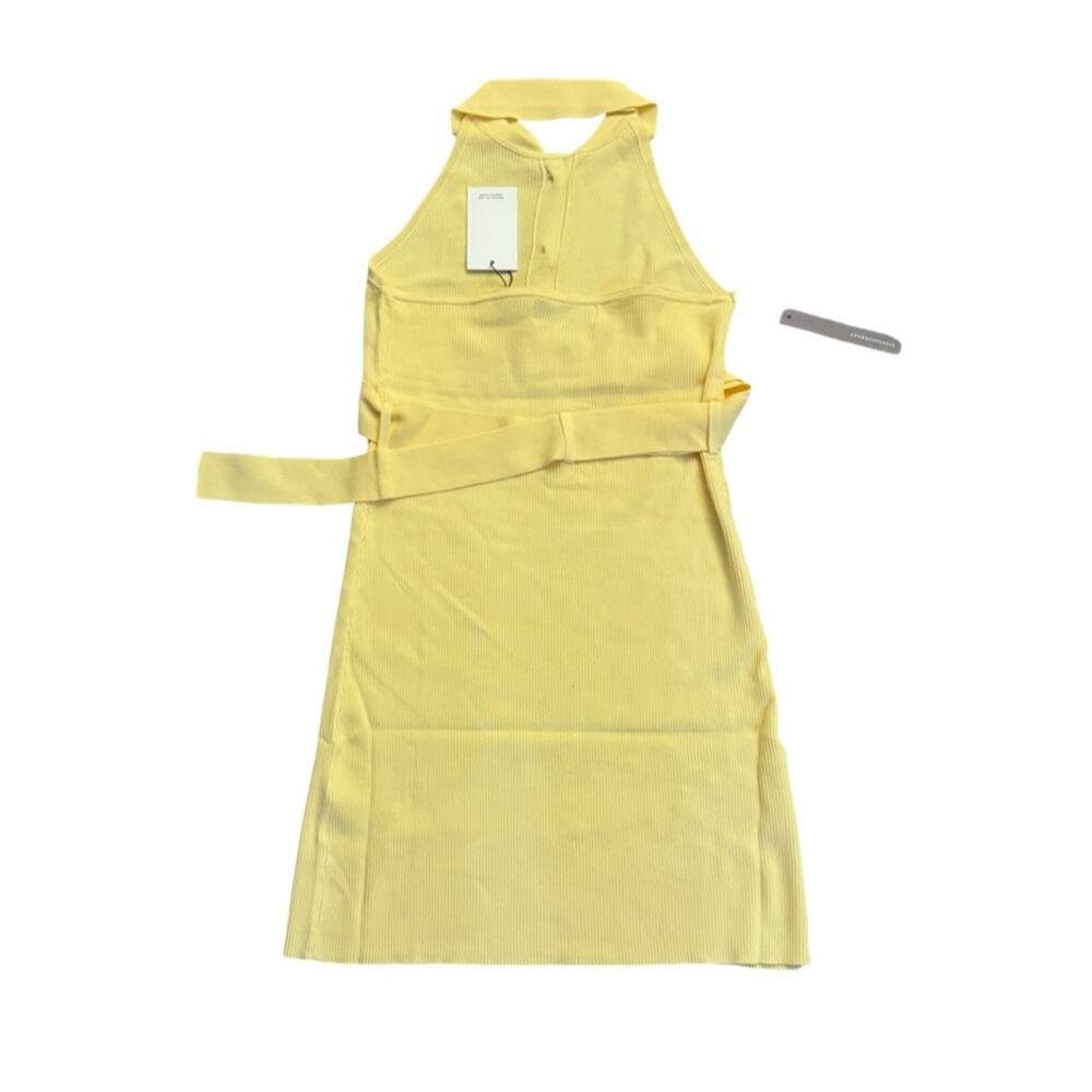 Anthropologie Siempre Belted Longline Knit Shirt - Yellow M - Picture 6 of 7